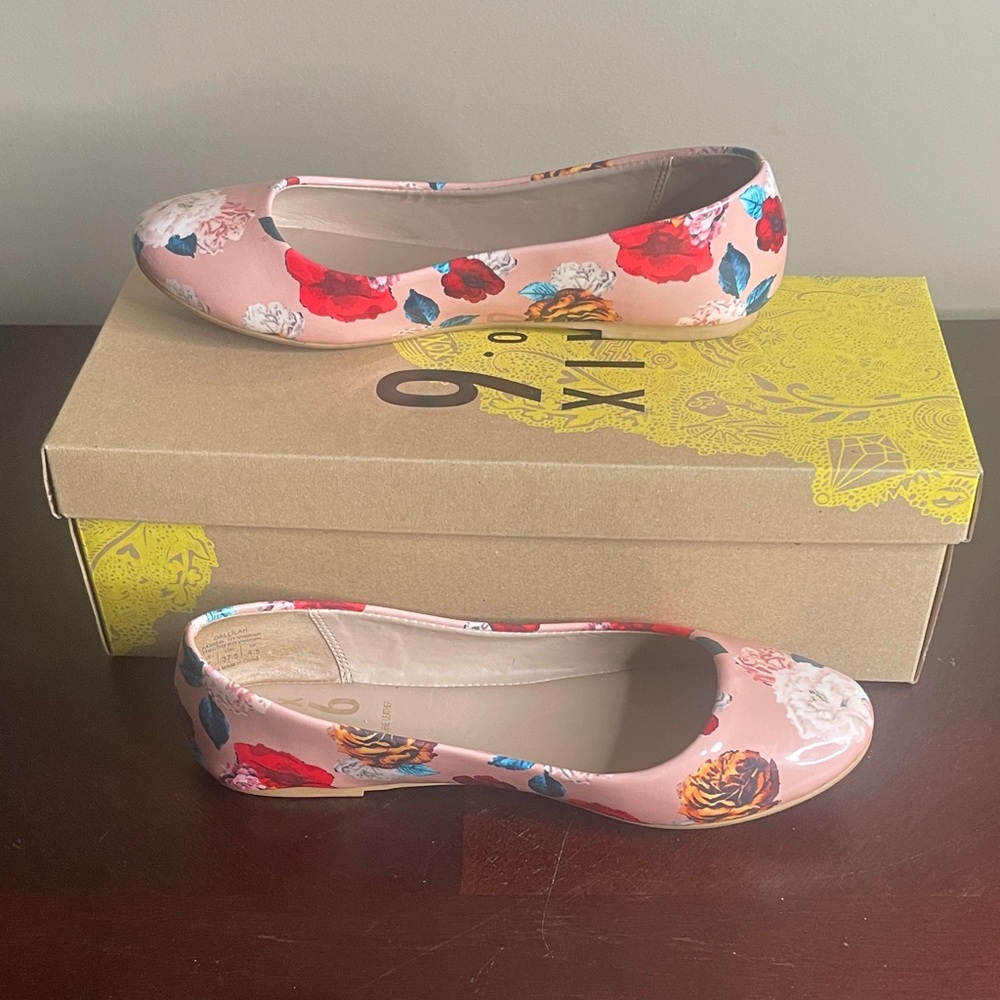 Mix No. 6 Floral Print Flats - Pink, Red, Blue